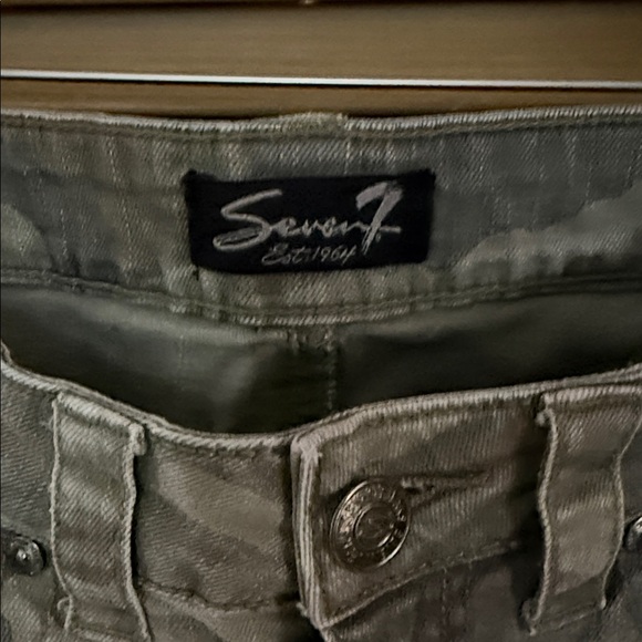Seven7 Green Camo Skinny Jeans - Picture 2 of 7
